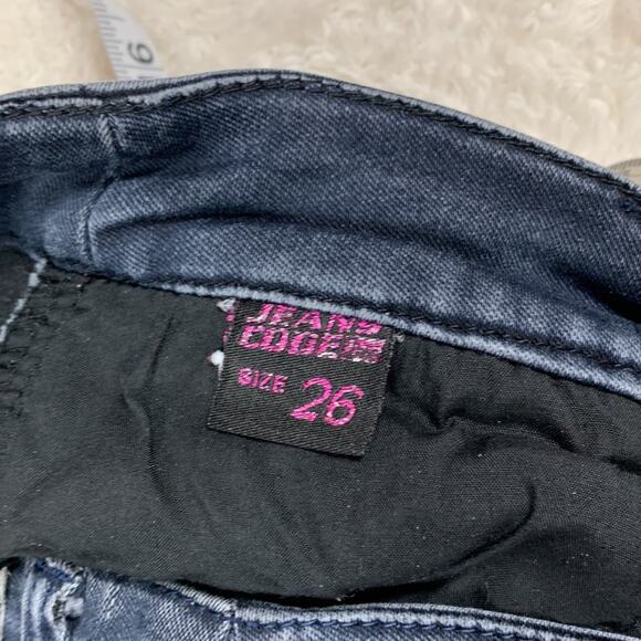 Caikezi Jeans Code embellished pocket straight leg mid rise jeans, 26 - Picture 14 of 15